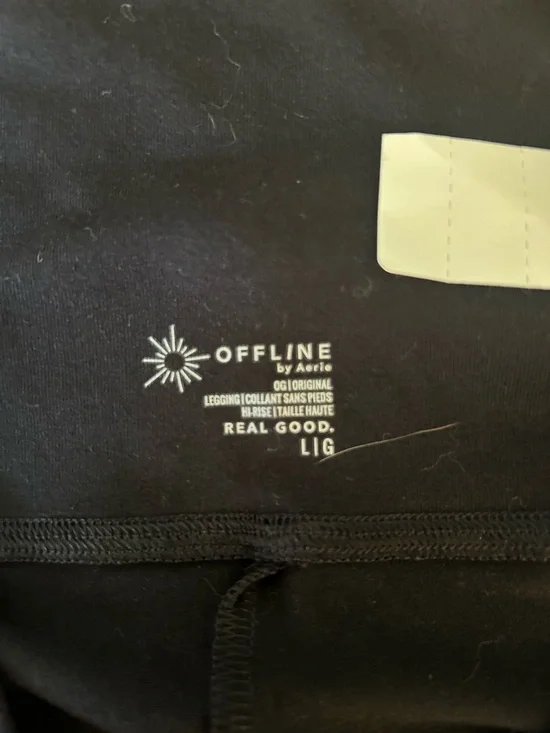 aerie Black Offline High-Rise Leggings - Picture 4 of 4